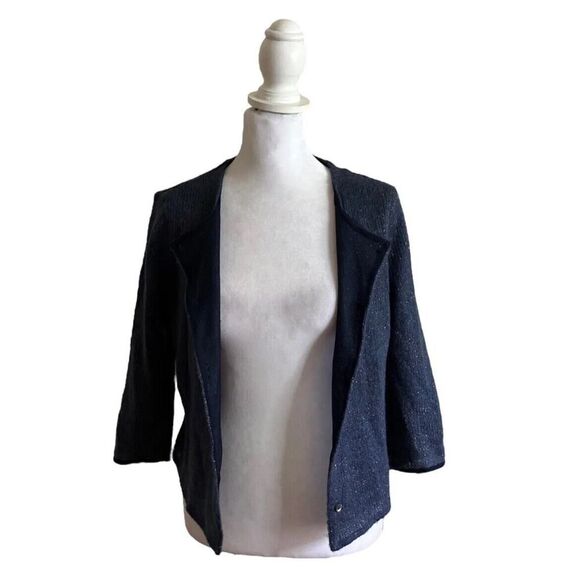 MCM Michael Cromer Munich Mohair Blend Metallic Cardigan Luxury Designer US S - Picture 3 of 16